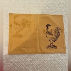 Set of 4 Williams Sonoma Dijon Rooster Place Mats with Napkins nwot